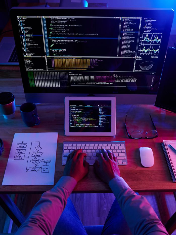 Desarrollo web: código en pantalla