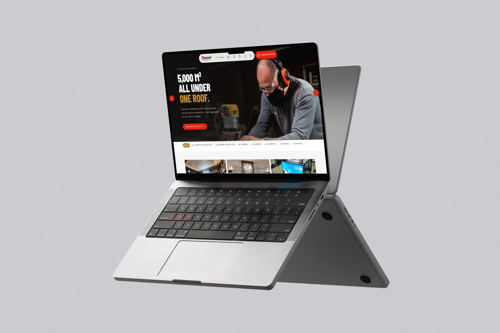 Beyond SAS: mockup del sitio web